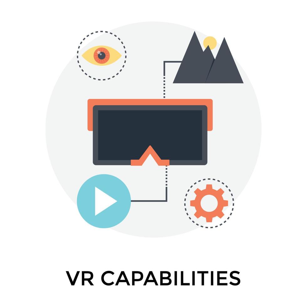 VR Headset Capabilities vector