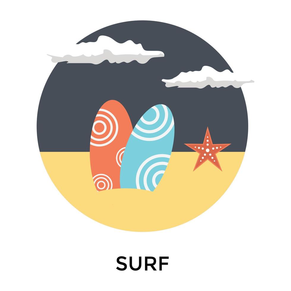 conceptos de surf de moda vector