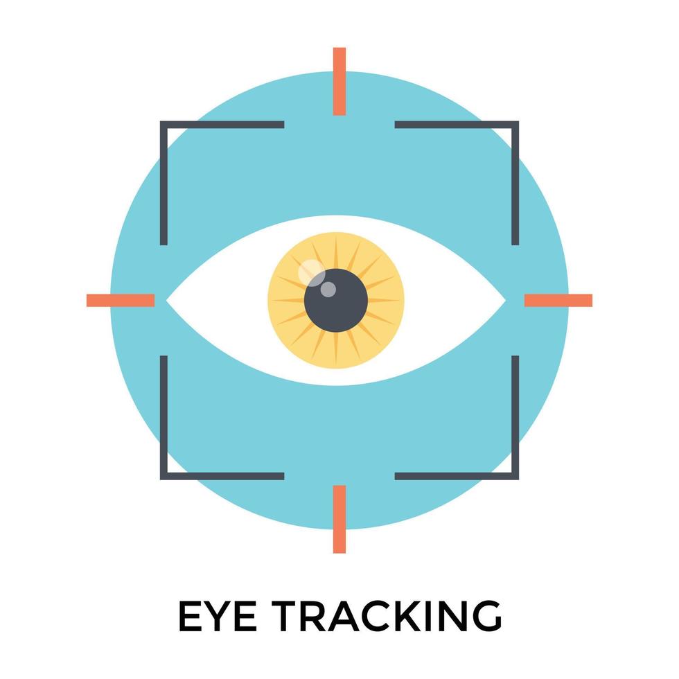 Trendy Eye Tracking vector