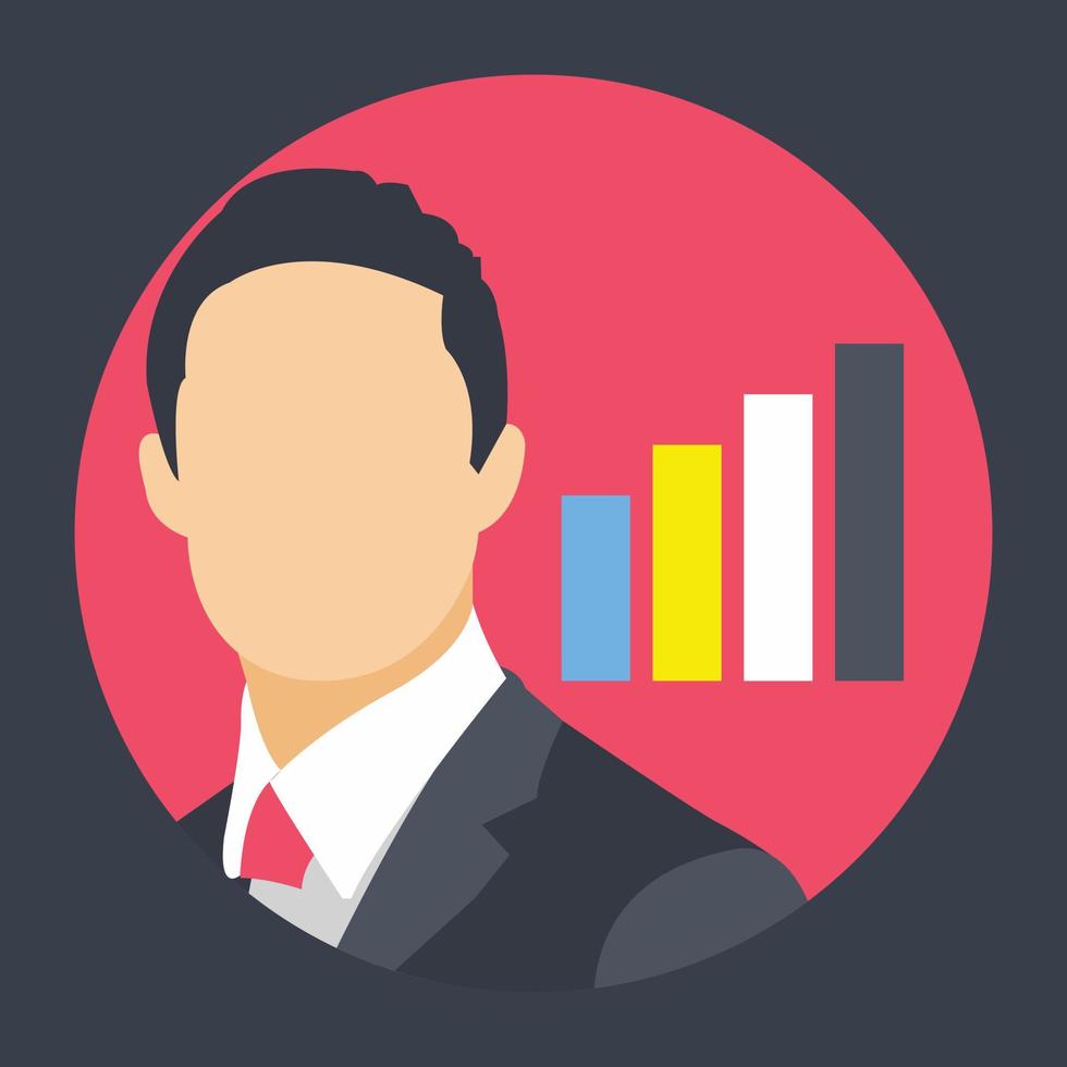 Trendy Business Analyst vector