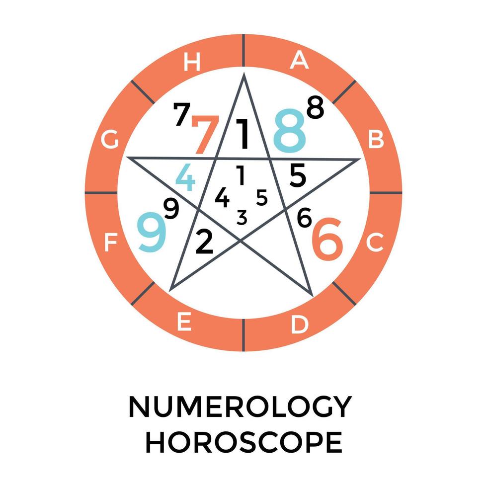 Trendy Numerology Concepts vector