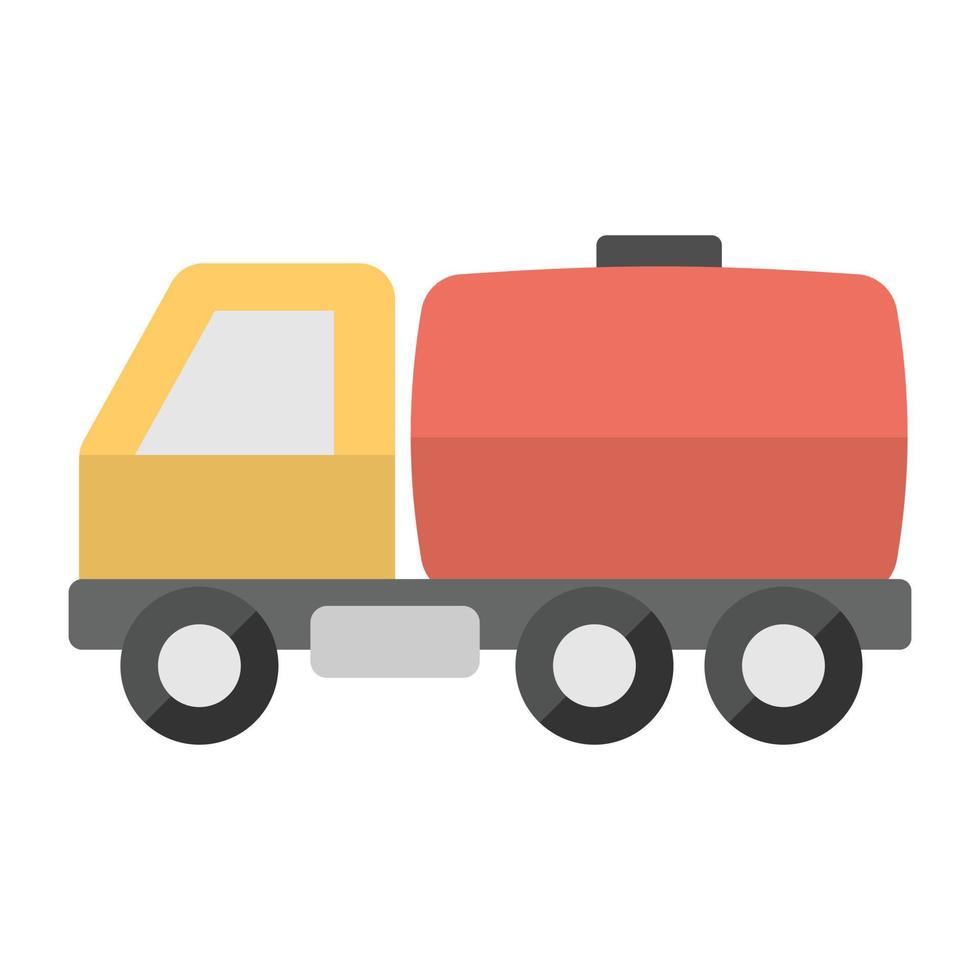 Trendy Tanker Truck vector