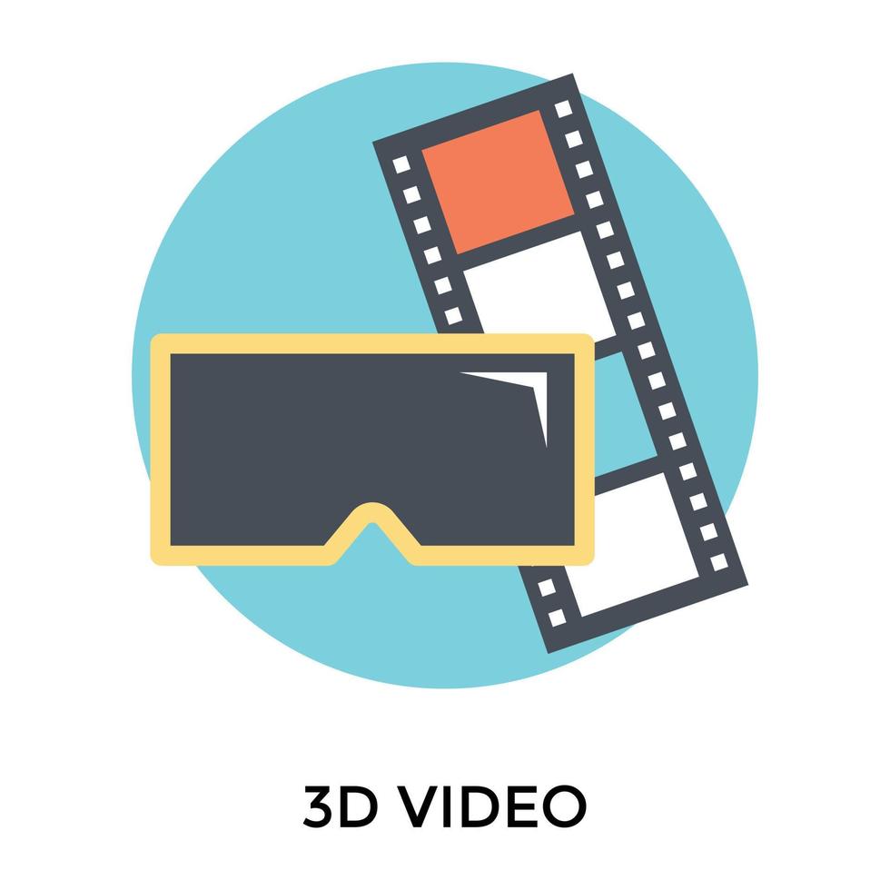 Trendy 3D Video vector