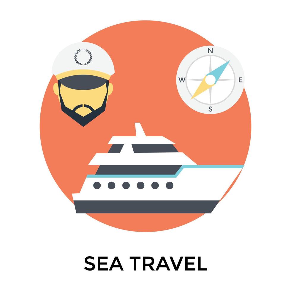 Trendy Sea Travel vector