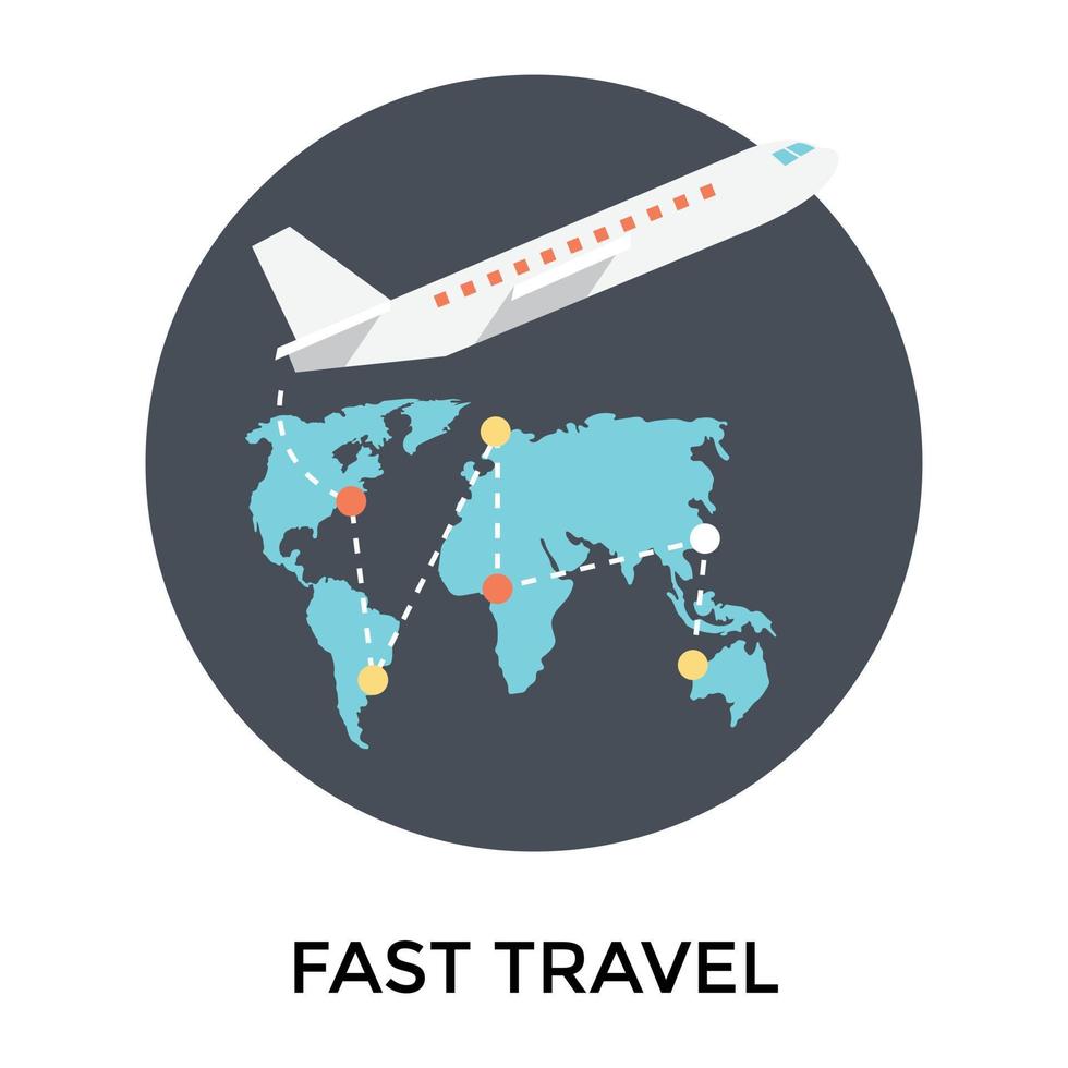 Trendy Fast Travel vector