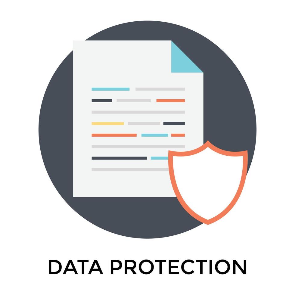 Trendy Data Protection vector