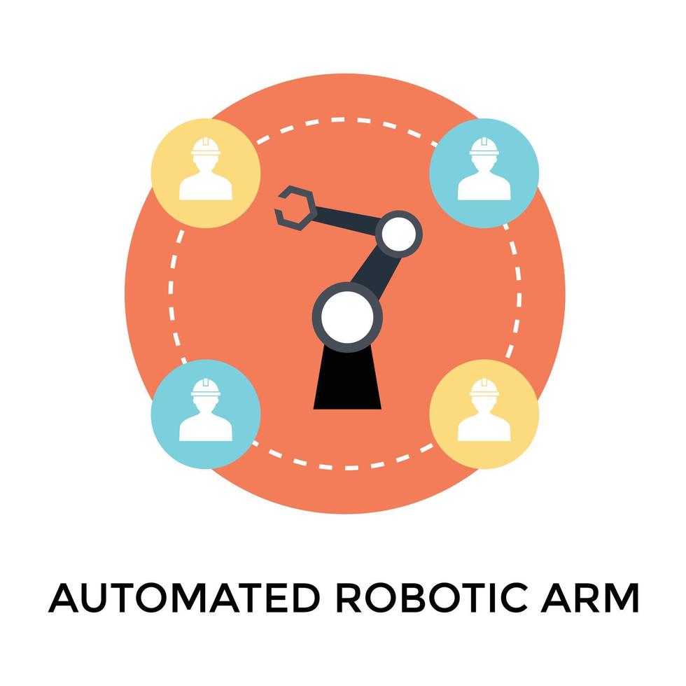 Automated Robotic ARM vector