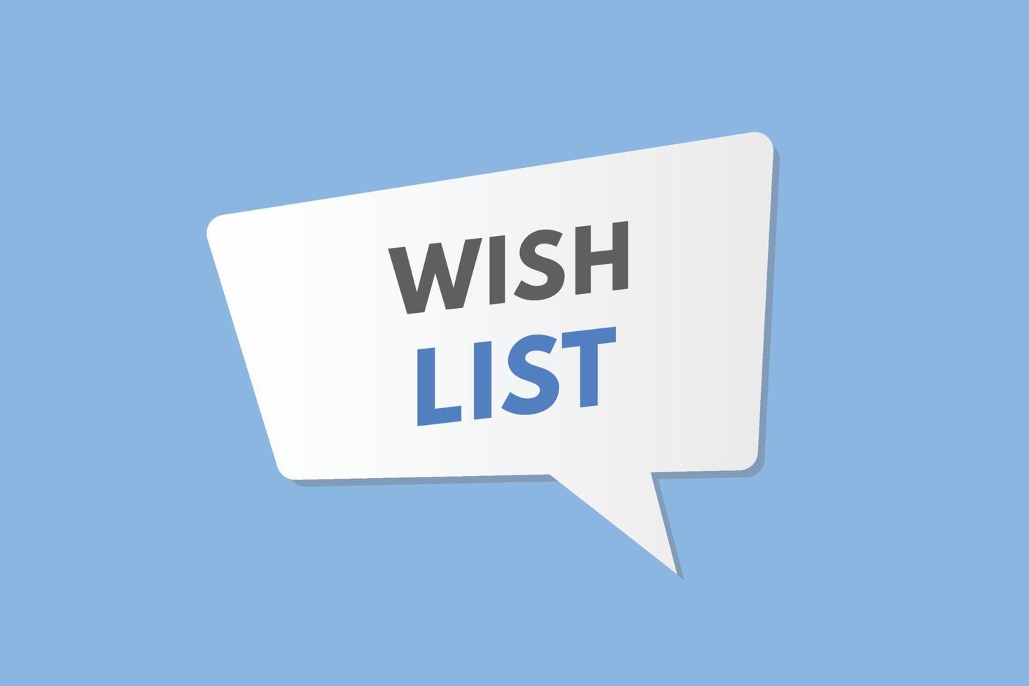botón de lista de deseos. lista de deseos signo icono etiqueta web botones vector