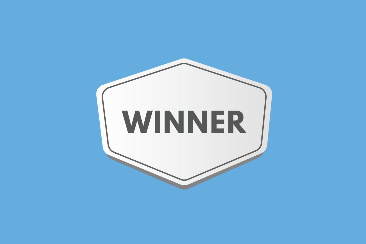 winner Button. winner Sign Icon Label Sticker Web Buttons vector