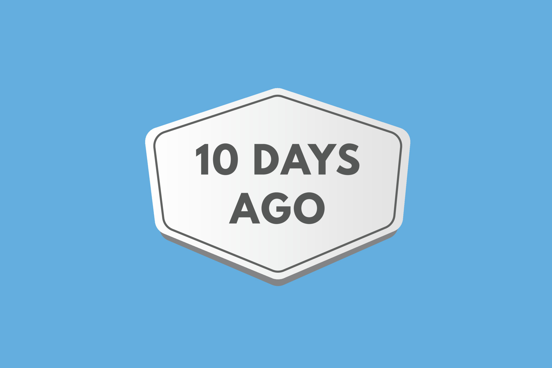 10 days ago text web button. ten day ago banner label 15089024 Vector Art at Vecteezy