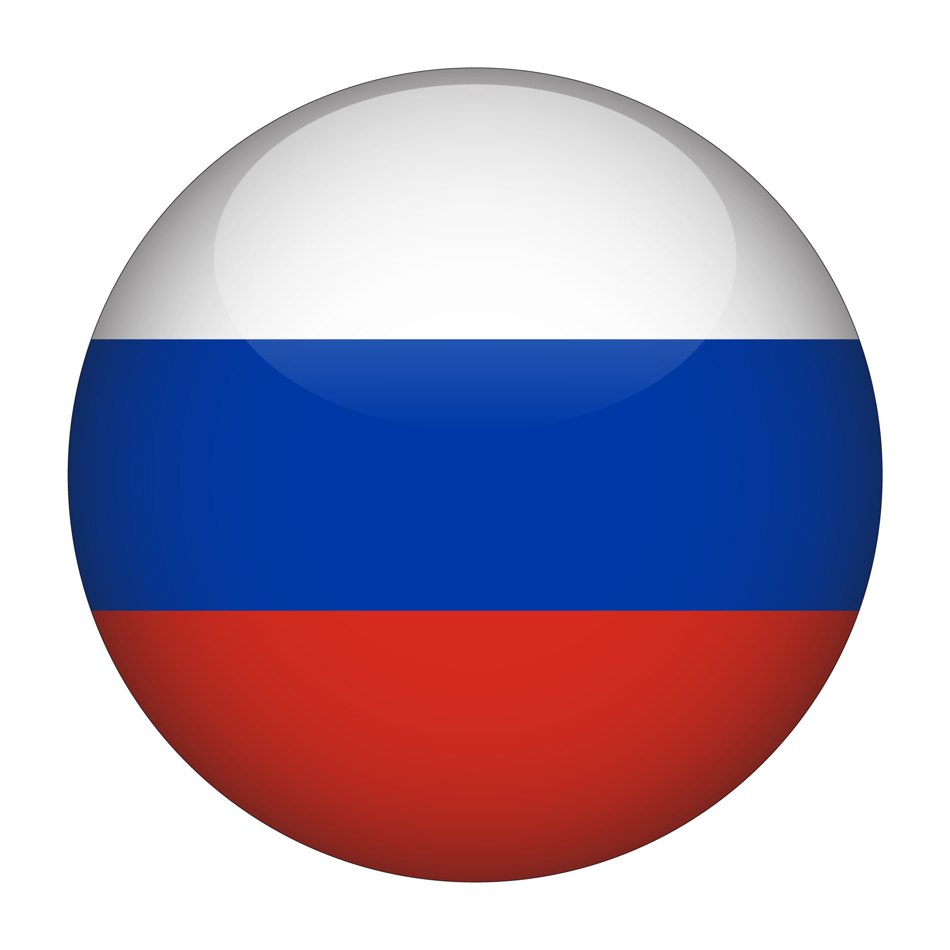 Russia 3D Rounded Flag with Transparent Background 15089231 PNG