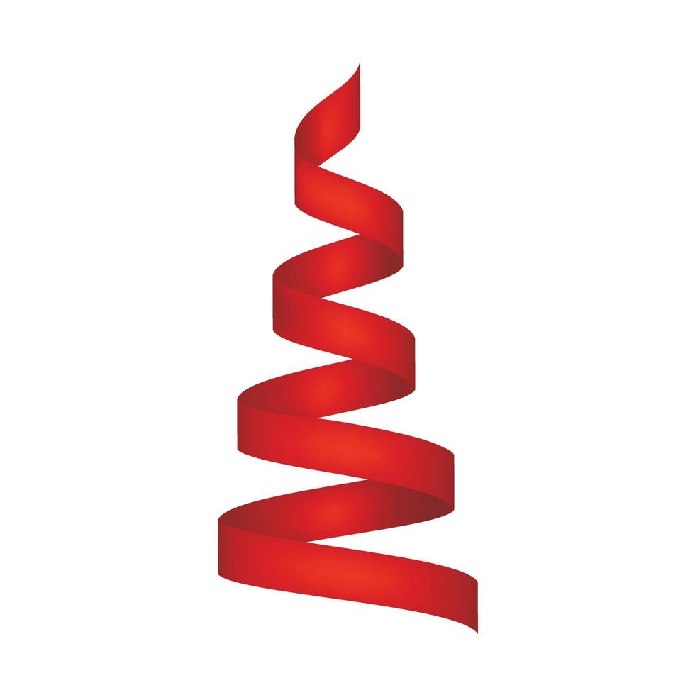 Red serpentine mockup, realistic style vector