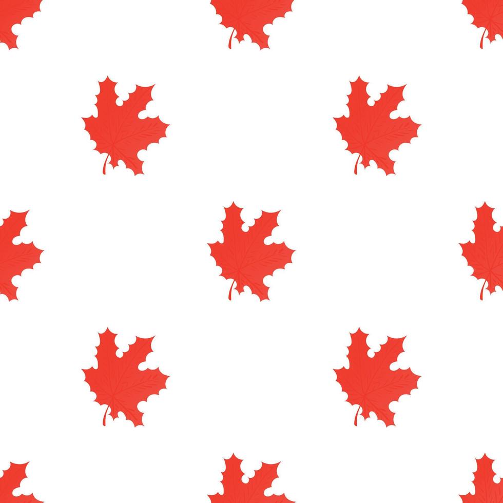 Red maple leaf pattern seamless vector