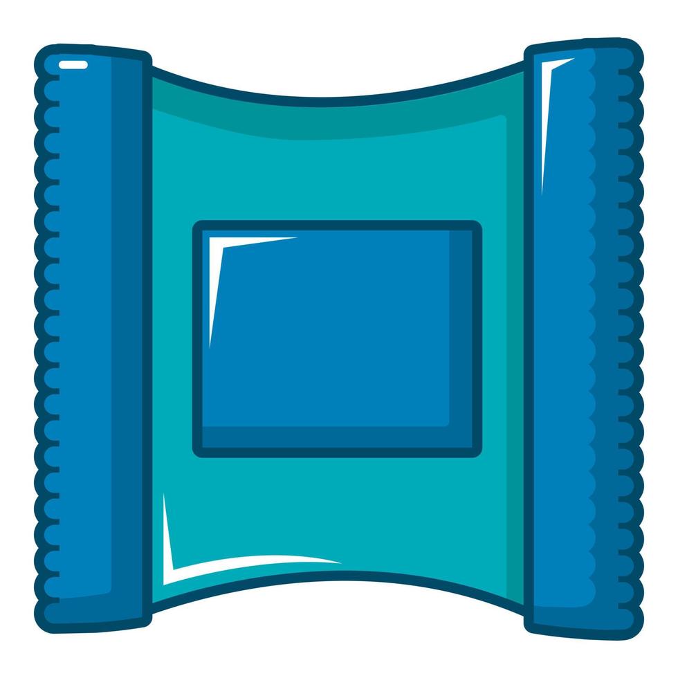 Wet wipes package icon, cartoon style vector