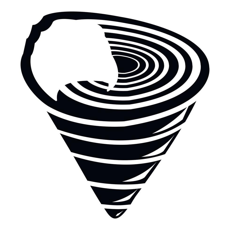Shell icon, simple style vector