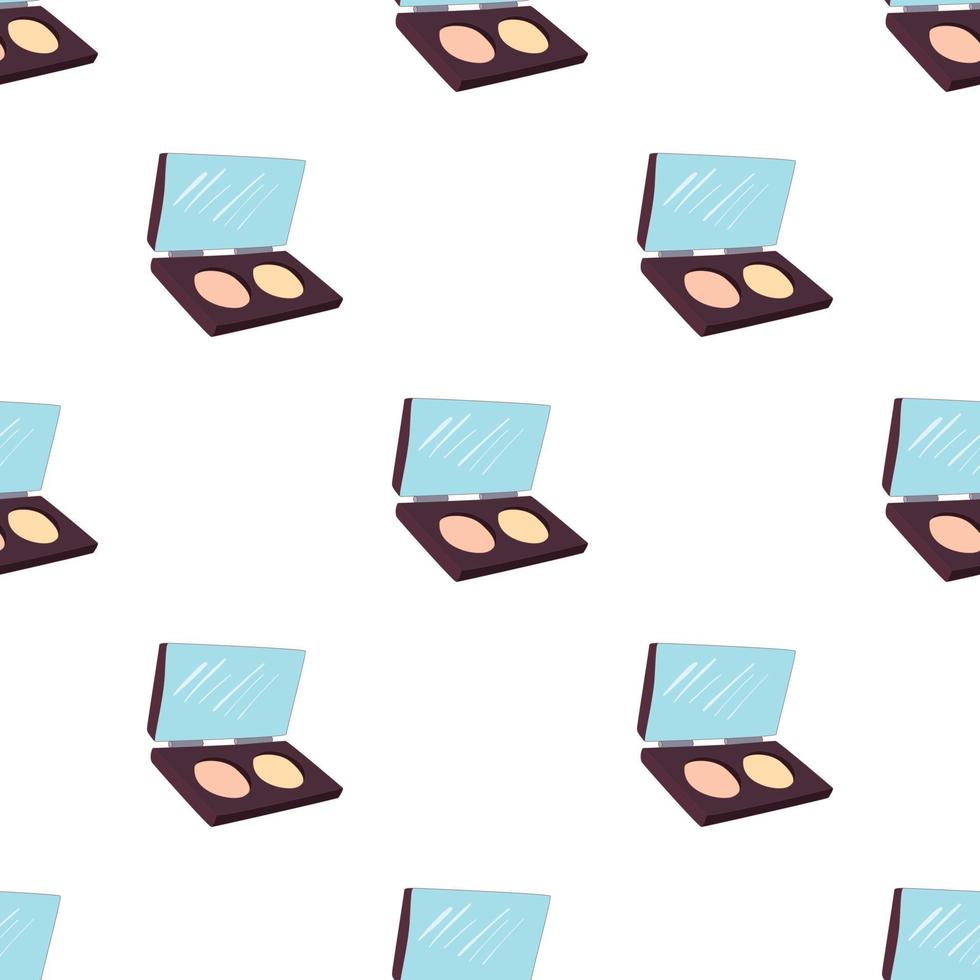 Cosmetic powder in a box pattern seamless vector