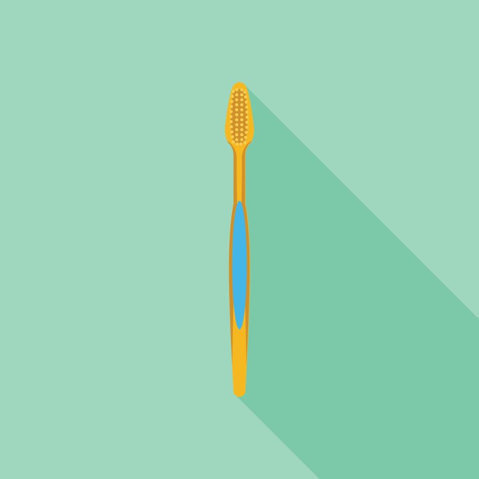 icono de cepillo de dientes pequeño, estilo plano vector