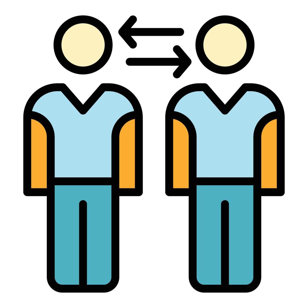 Business mentor icon color outline vector
