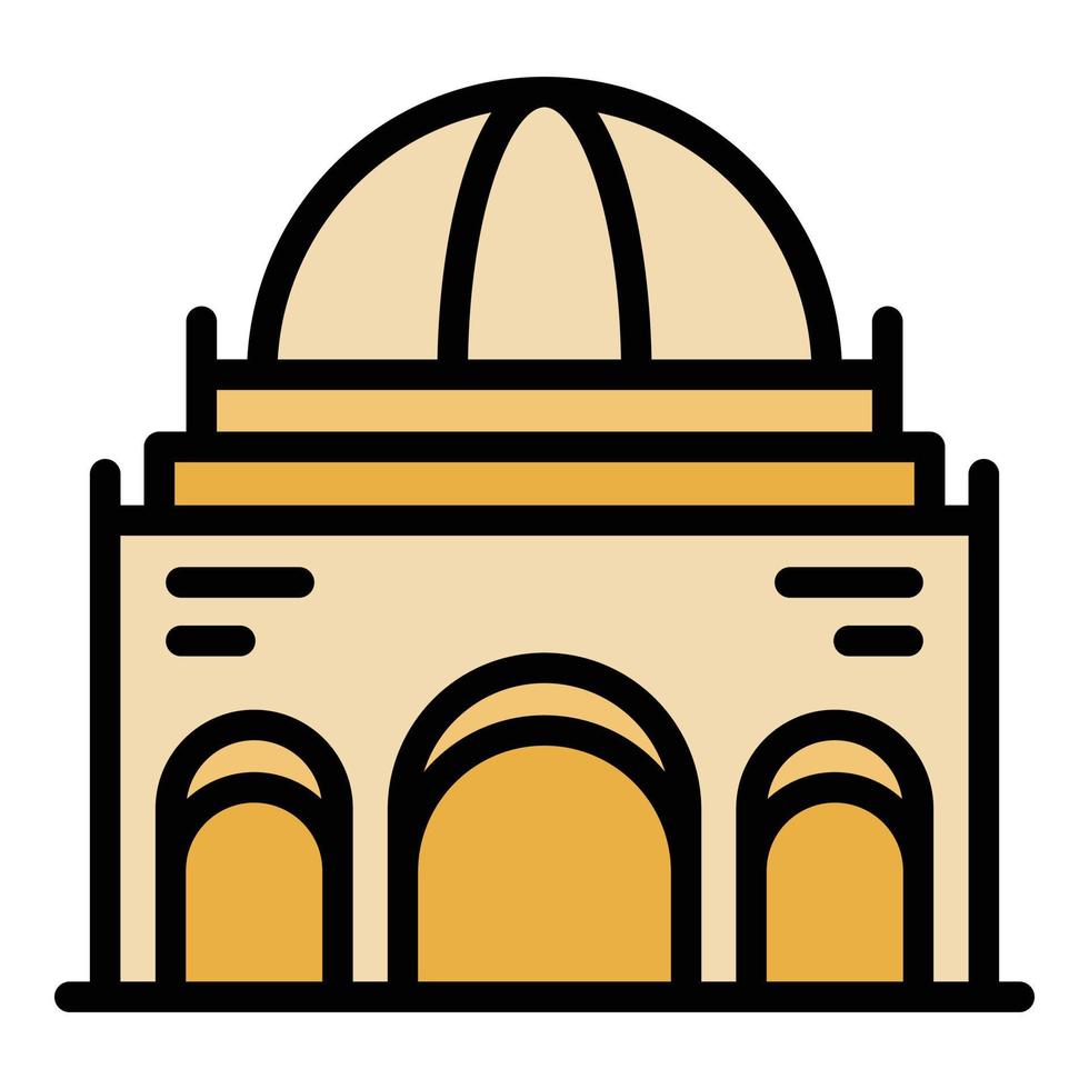 European parliament icon color outline vector