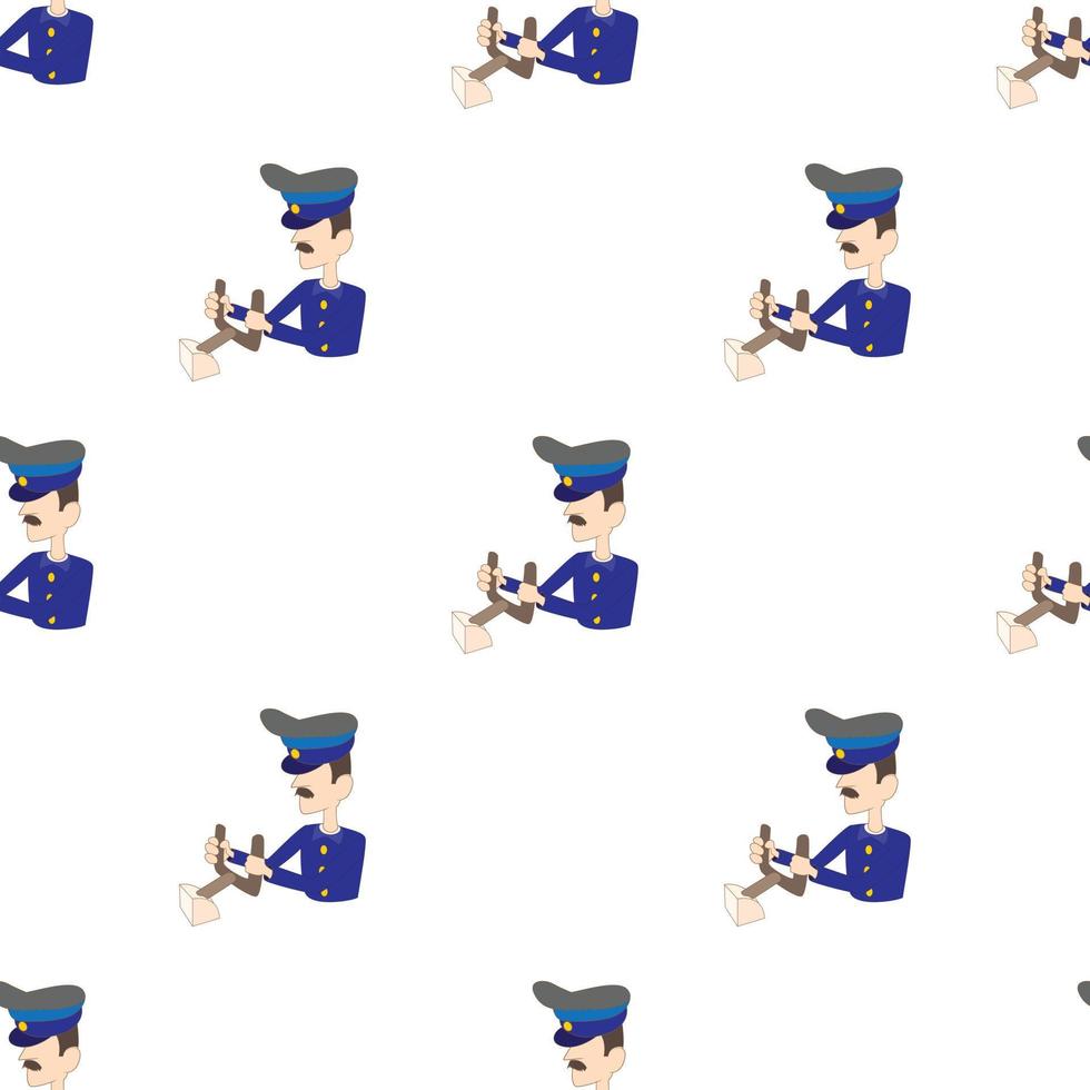 Captain of the aircraft pattern seamless vector