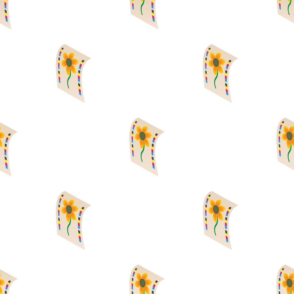Flower printed on printer pattern seamless vector