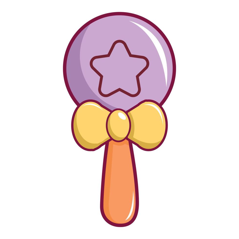 Baby clack icon, cartoon style vector