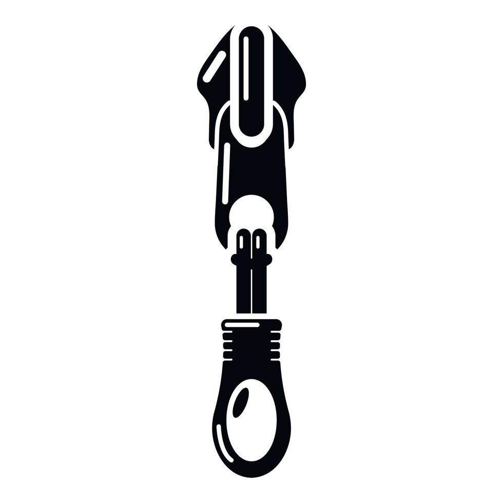 Zipper icon, simple style vector