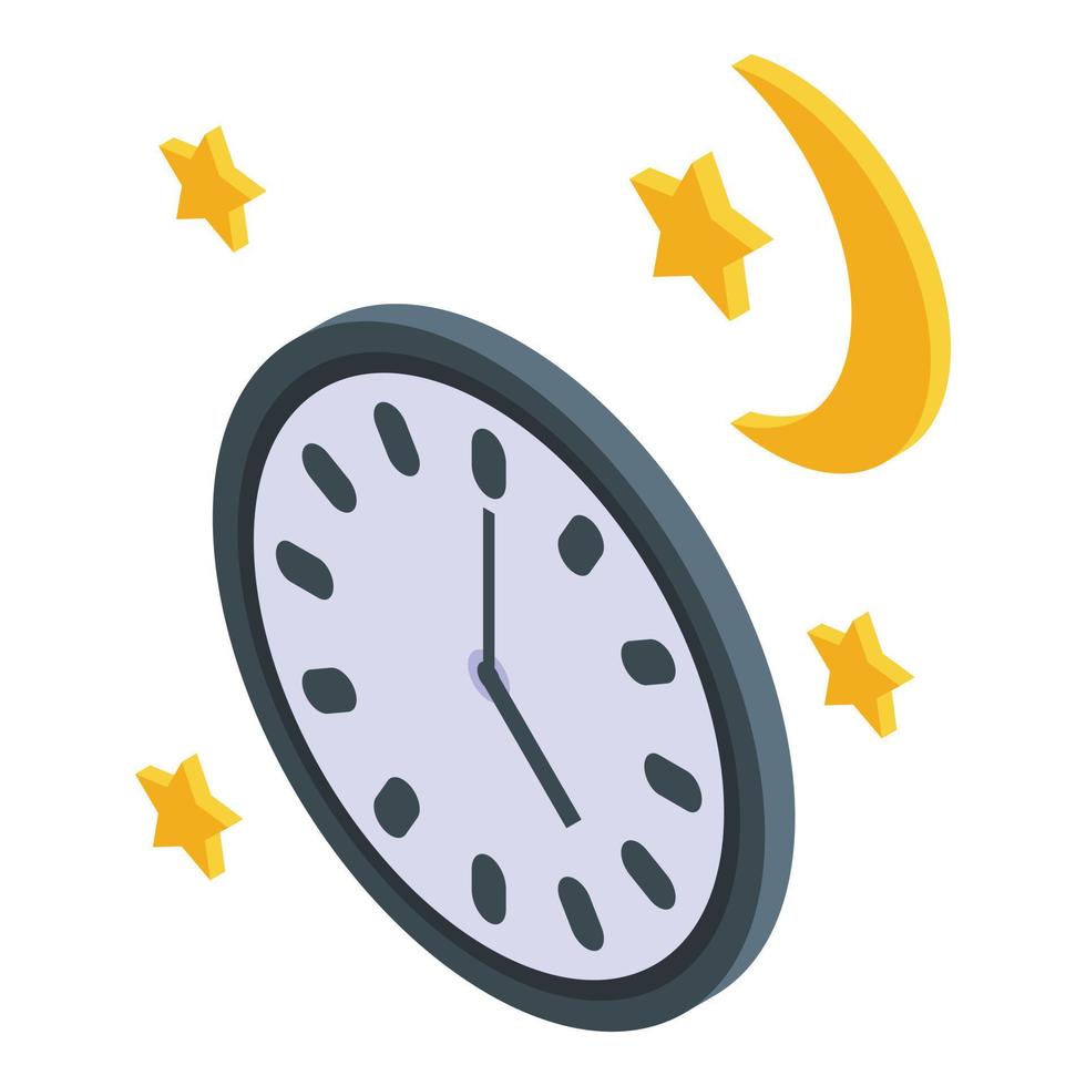 vector isométrico del icono del reloj de pared. reloj hora