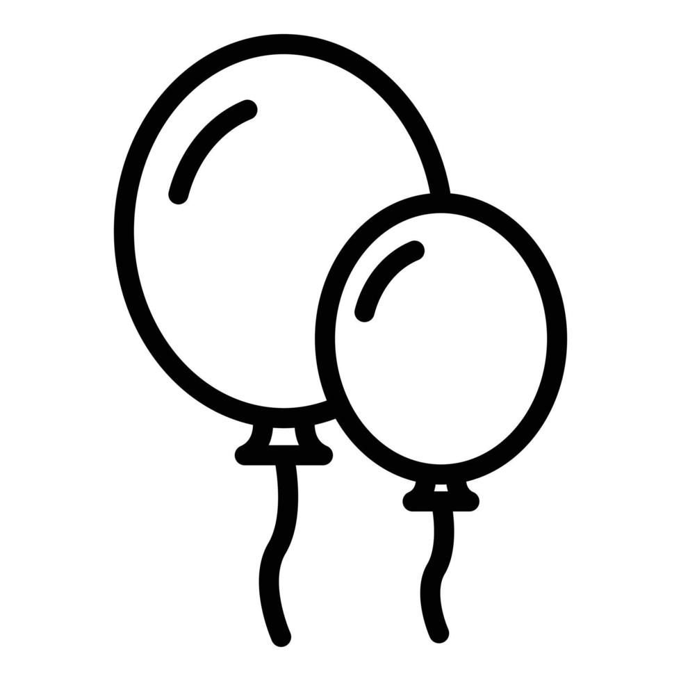 Kid balloons icon outline vector. Fun balloon vector