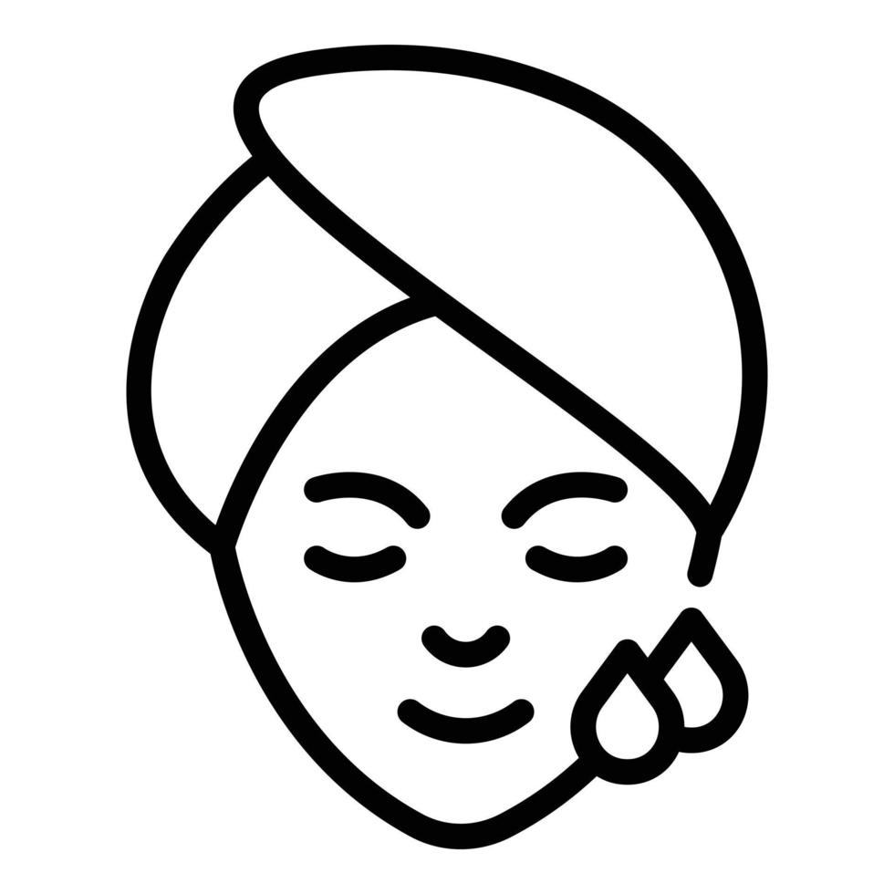 Roller facial massage icon outline vector. Woman skin vector