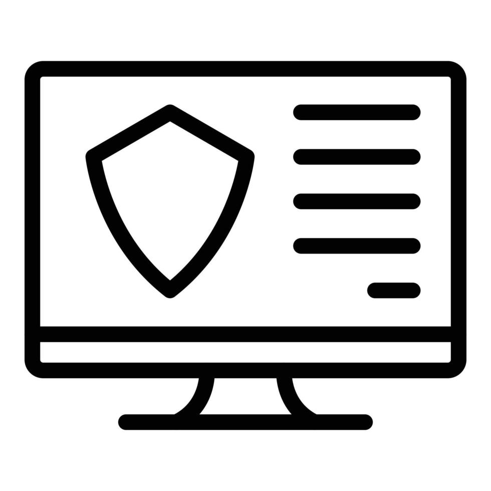 Secured register icon outline vector. Online user vector