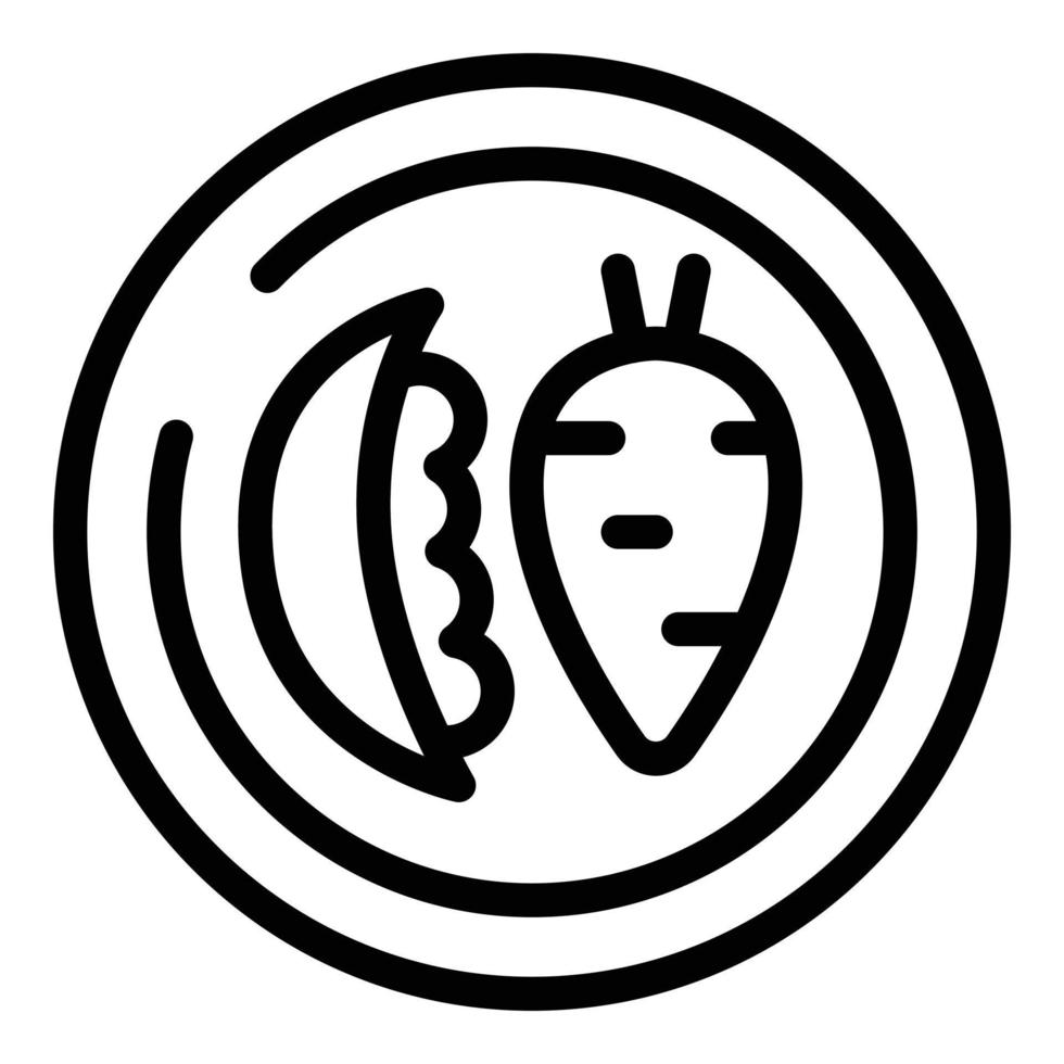 Carrot vegan food icon outline vector. Vegetarian diet vector
