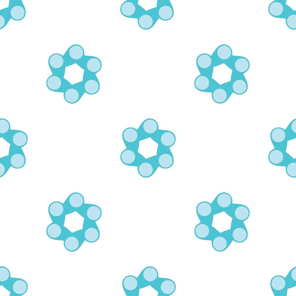 Blue abstract circle pattern seamless vector