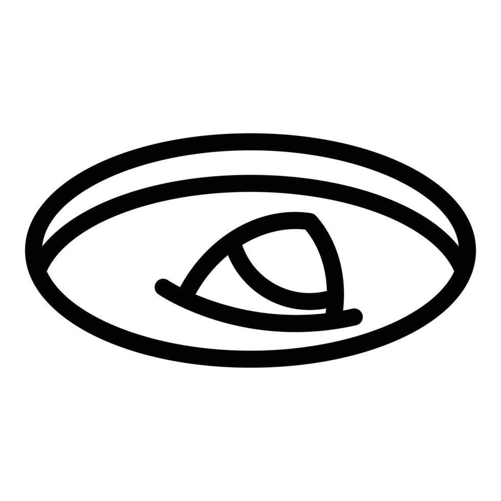 Ice hole fish icon outline vector. Winter lake vector