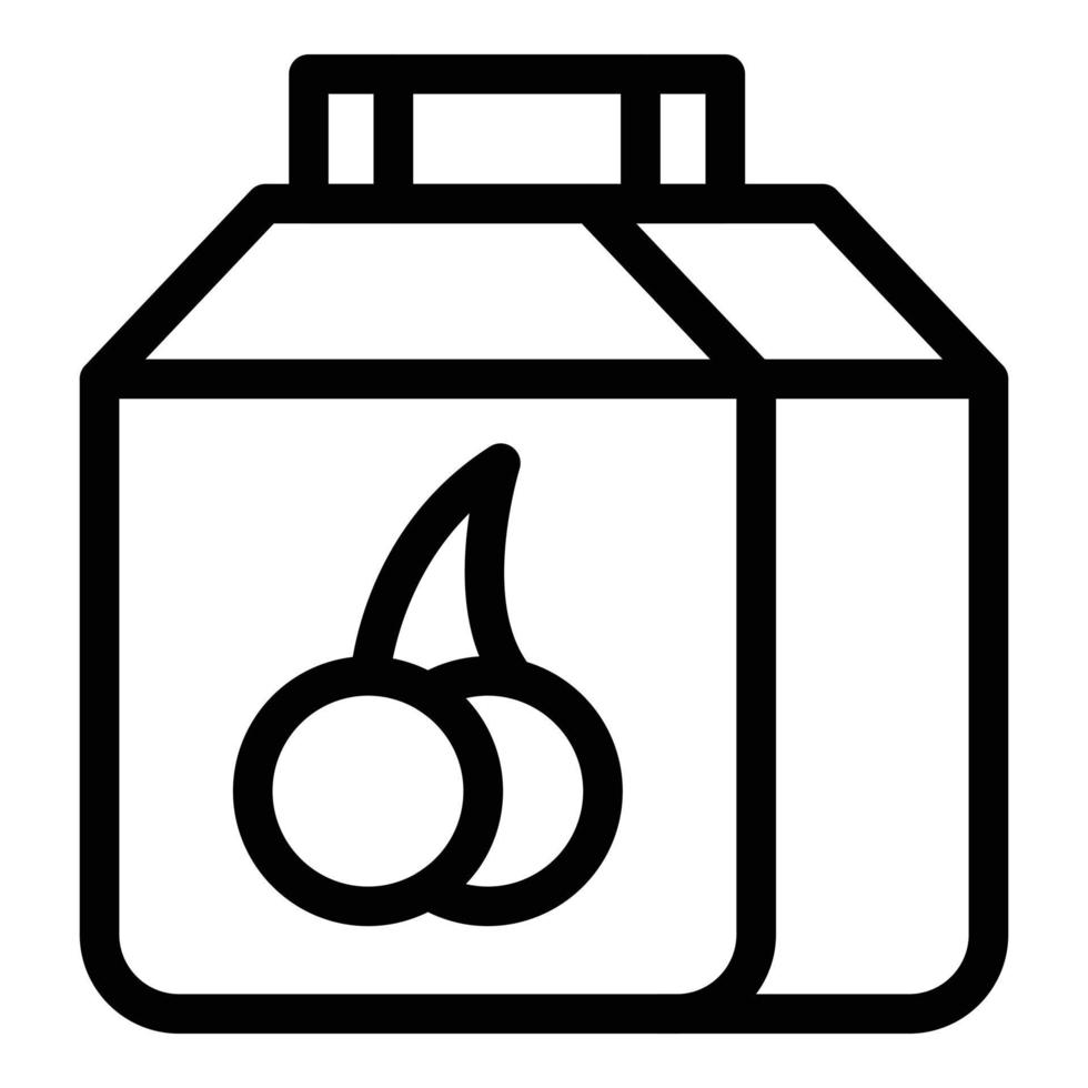 Fruit box icon outline vector. Plastic box vector
