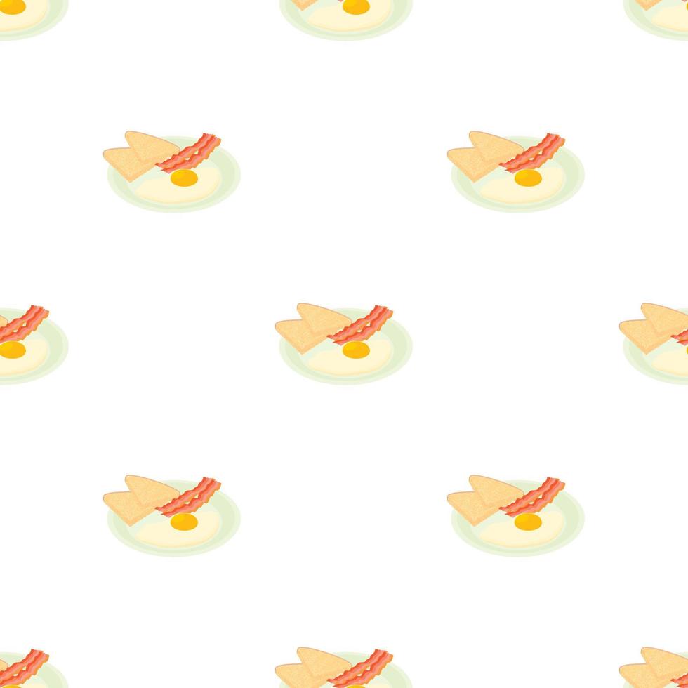 Bacon and eggs pattern seamless vector