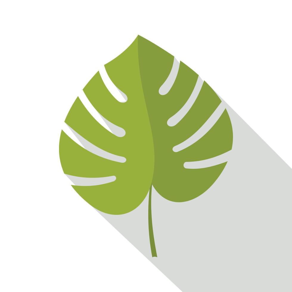 Palm leaf icon, flat style vector