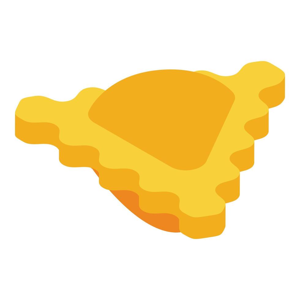 icono de ravioli de masa vector isométrico. comida cocina