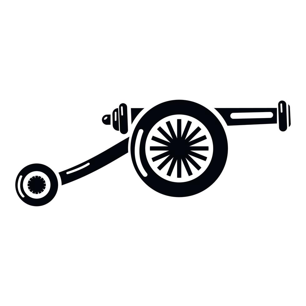 Siege gun icon, simple style. vector