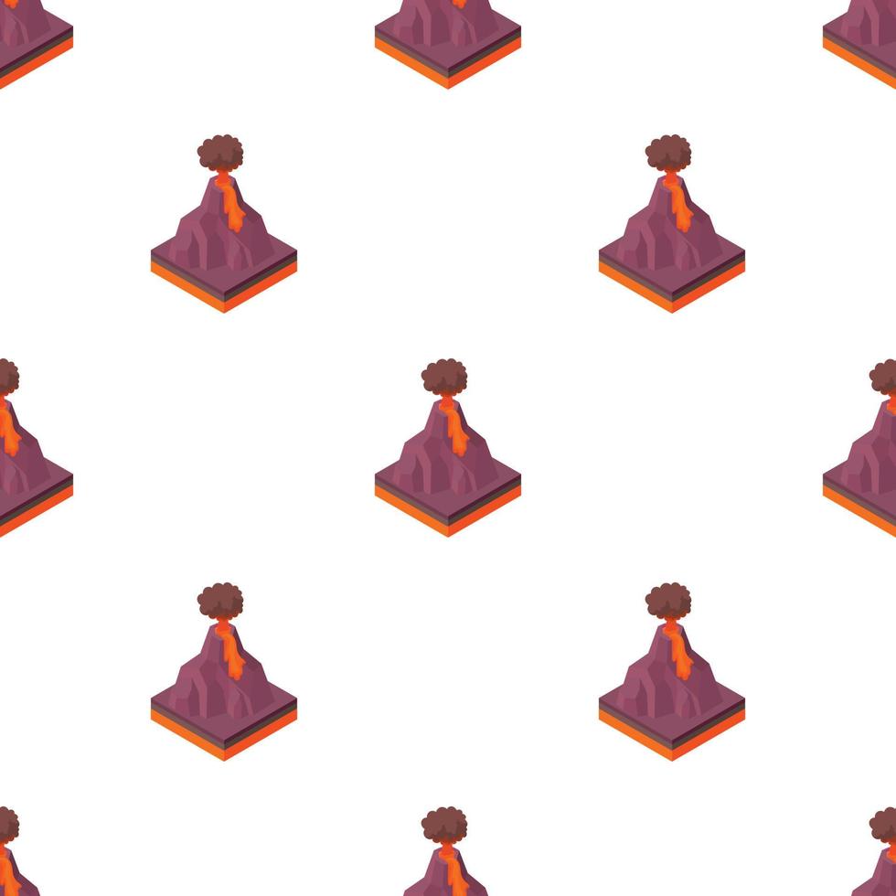 Volcano erupting pattern seamless vector