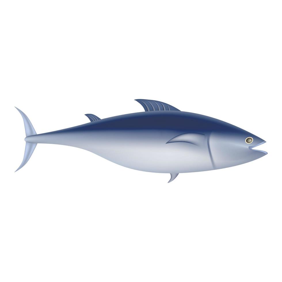 Tuna fish mockup, realistic style vector