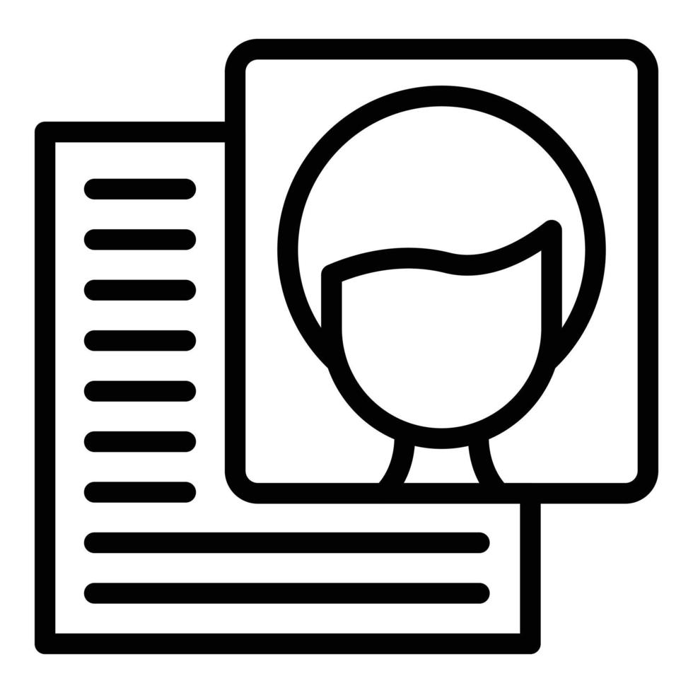 User photo icon outline vector. Online login vector