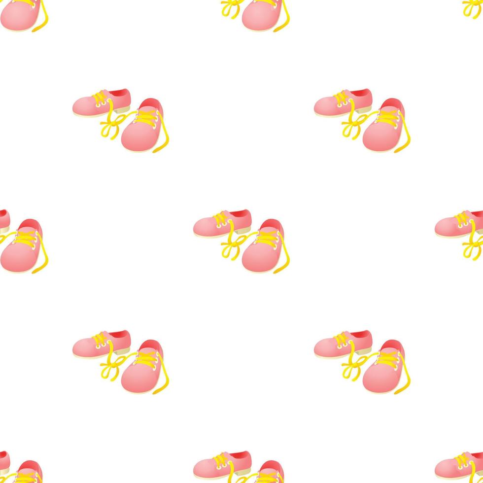Pink shoes with laces tied together pattern seamless vector