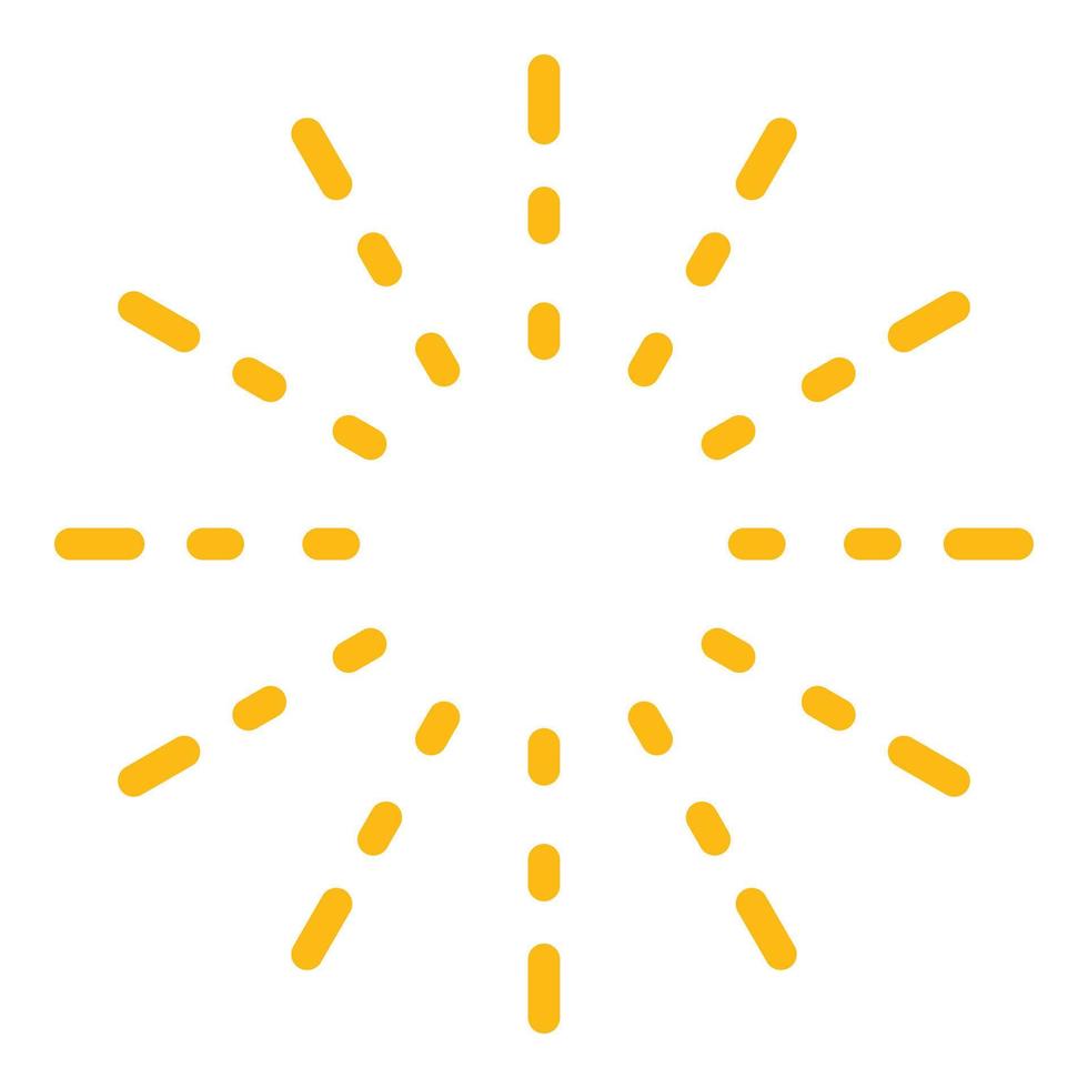 Firework july event icon color outline vector