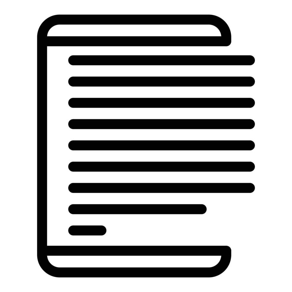 Virtual reading icon outline vector. Online book vector