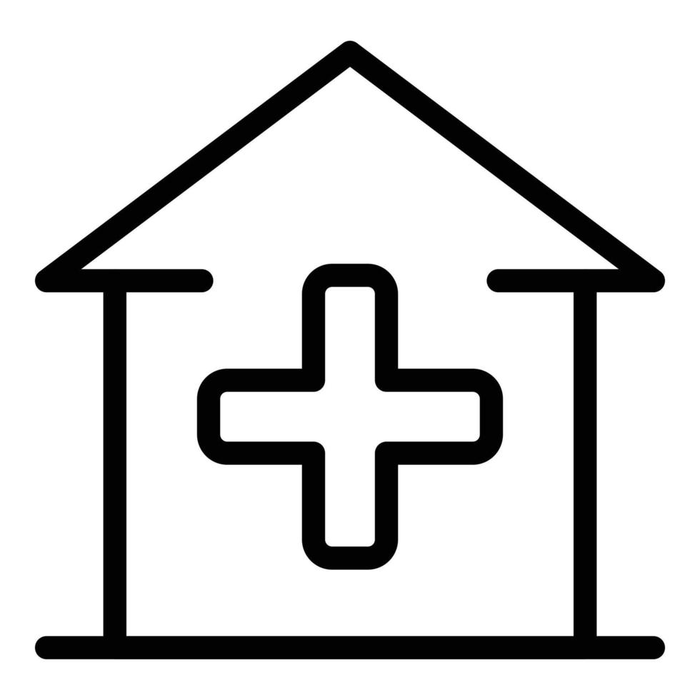 Home medical care icon outline vector. Health patient vector