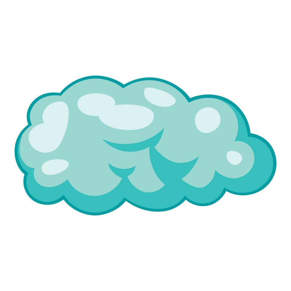 Snow cloud icon, cartoon style vector
