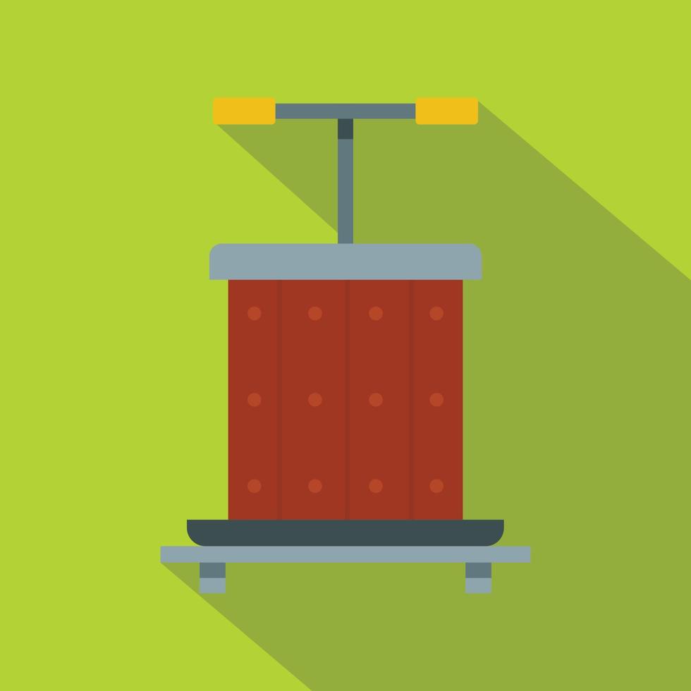 Wine press icon, flat style vector