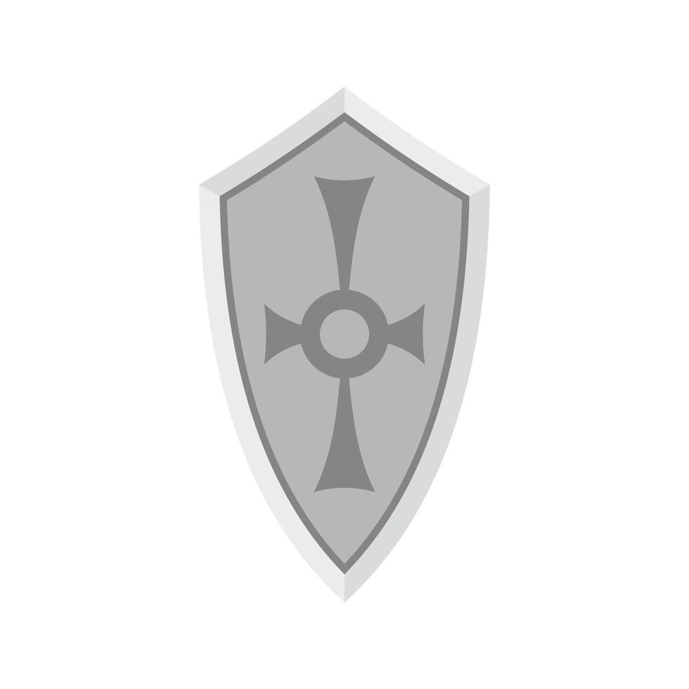 Shield icon, flat style vector