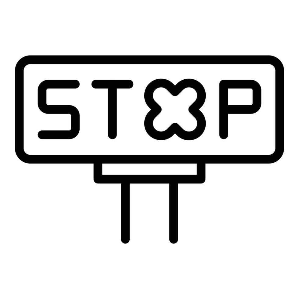 Stop bully icon outline vector. School violence vector